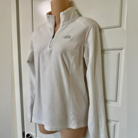 The North Face white Quarter-Zip fleece, size S - Picture 3 of 5
